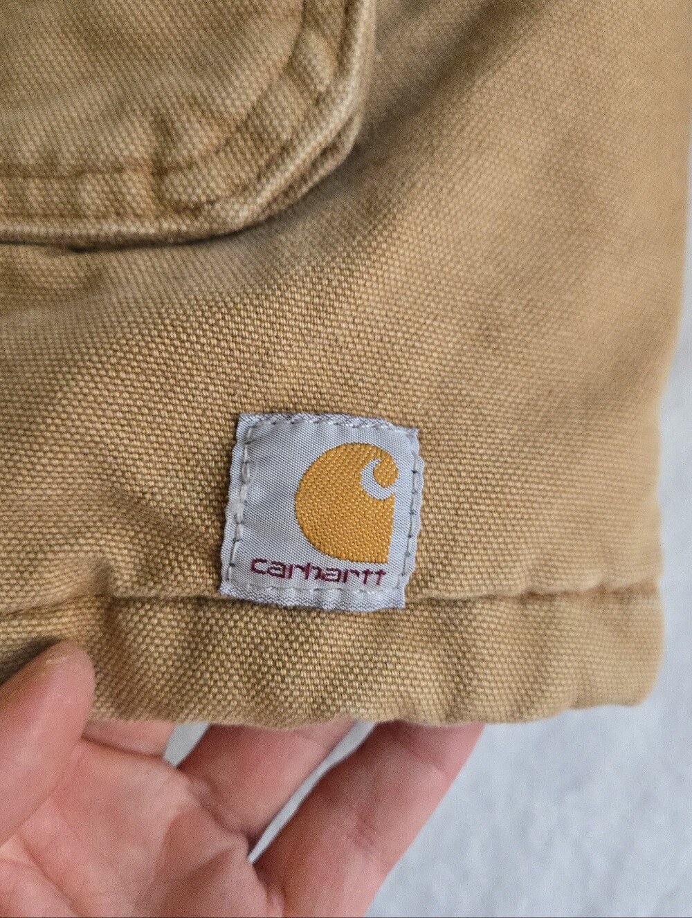 Carhartt Vintage Style Tan Canvas Sherpa Collar Field Jacket MKY - Picture 7 of 16